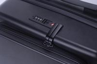 Valise rigide moderne ABS à compression sous vide, pour voyages d'affaires, avec compartiment pour ordinateur portable et pompe intégrée