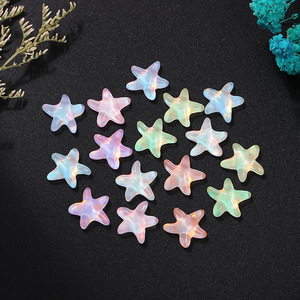 Étoiles de mer plates en verre avec strass 10 mm, irisées, pour décorations d'ongles et accessoires de bijoux DIY - Product Image 4