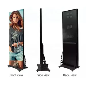 LED VISUAL P1.8 P2 P2.5 Portable Flooring Standing Move Smart Advertising Player LED Screen Poster Display for Shopping Mall