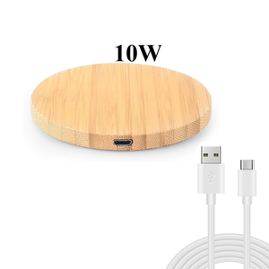 <span class=keywords><strong>Chargeur</strong></span> sans fil à <span class=keywords><strong>induction</strong></span> en bois personnalisé avec logo 2025, charge rapide en bambou 10W 7.5W 5W 15W - Product Image 5