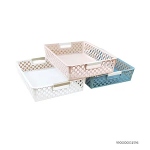 Cesto de Ropa Moderno de Plástico HALO con Diseño Hueco y Asas de Transporte, Cesto Portátil para Dormitorio, Baño y Hogar - Product Image 6
