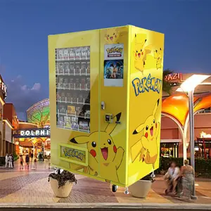 Mỹ phẩm Máy bán hàng tự động thẻ Pikachu đầy màu sắc Máy bán hàng tự động thẻ trò chơi máy bán hàng tự động với thang máy