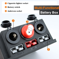 Boîtier de distribution d'alimentation 12V/24V Mini Hub avec interrupteur de coupure de batterie pour prise Anderson 50A, station de charge rapide