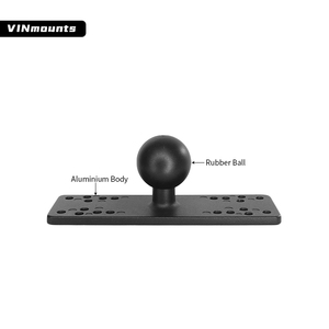 Soporte de bola para buscador de peces VINmounts de 1.5 pulgadas con base rectangular, de aleación de aluminio y goma, soporte estable, compatible con doble enchufe RAM tamaño C - Product Image 1