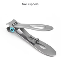 Coupe-ongles anti-éclaboussures en acier inoxydable pour doigts et orteils, grand format, coffret cadeau premium, ouverture large, kit de manucure portable