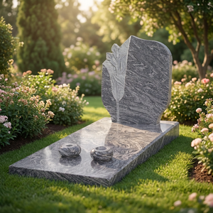 Monument funéraire en granit, <span class=keywords><strong>pierre</strong></span> <span class=keywords><strong>tombale</strong></span> personnalisée, <span class=keywords><strong>pierre</strong></span> <span class=keywords><strong>tombale</strong></span> de cimetière, polie, noir-gris, fournisseur en gros - Product Image 1