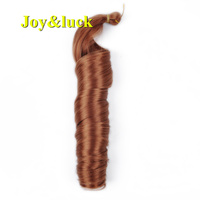 Tresses synthétiques en spirale pour femmes, Extensions capillaires à boucle française, couleur grise ombrée, haute température, vente en gros, 9 pouces
