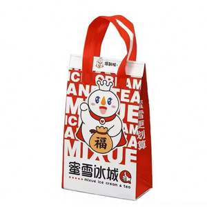 Eco-Friendly Custom Logo Black Nonwoven Insulated Lunch Take Away Bag <b>Recyclable</b> Takeout Food Delivery <b>Backpack</b> for Sandwich - Product Image 1