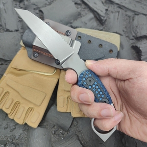 Couteau de chasse Beak HK SS282 de haute qualité à lame fixe en acier inoxydable, 200 cm, pointe droite, couteau Bowie, camping en plein air, manche en bois - Product Image 2