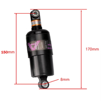 Amortisseur de scooter électrique 100 mm/125 mm/150 mm, amortisseur arrière à ressort à huile pour vélo de montagne