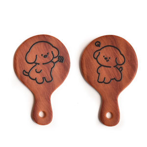 Plato de Pizza de Madera con Diseño de Cachorro Adorable, Cabujón de Resina para Decoración de Cocina en Miniatura, Accesorios Hechos a Mano - Product Image 6