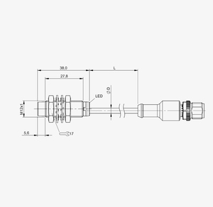 Nuovo Interruttore di Prossimità Induttivo Baruff M12 BES00UT BES 516-356-E4-C-S4-00, <span class=keywords><strong>3</strong></span> Sensori di Alta Qualità - Product Image 2