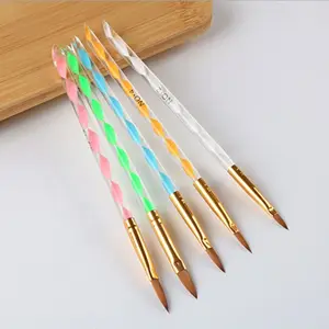 OEM 5 pcs/set Profissional Pincéis Acrílicos Set Nail UV Gel Carving Desenho Pintura Pen Nail Art Ferramenta Atacado Fornecedor