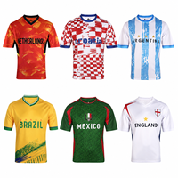 Maillot de football personnalisé en stock, style national, tenue de sport en gros pour clubs et écoles, faible MOQ