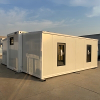 Maison mobile de luxe préfabriquée prête à l'emploi de 40 pieds ou 20 pieds, extensible, avec 2, 3, 4 ou 5 chambres, villa préfabriquée, maison portable