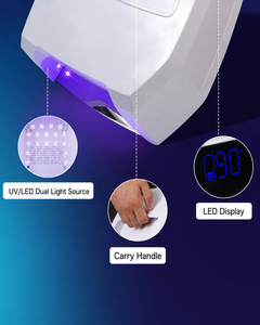 Lampe UV LED portable 388W rechargeable à faible chaleur pour séchage des ongles, lampe UV professionnelle sans fil pour le durcissement des ongles - Product Image 4