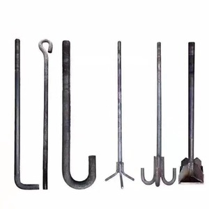 Anclajes tipo L/J de la fábrica Bibo Yaente, galvanizados en caliente, soldados, con tornillos de fundación integrados para estructuras de acero. - Product Image 2