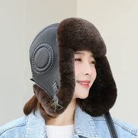 Nuevo Sombrero Ushanka de Piel de Conejo Rex Barato - Personalizable, Unisex, Tejido Común
