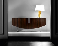 Armoire latérale italienne de luxe pour villa et restaurant buffet de salle à manger en bois personnalisé de style minimaliste moderne