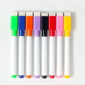 Marqueurs colorés d'écriture lisse de haute qualité 8 couleurs stylo marqueur de tableau blanc magnétique pour l'école et le bureau