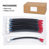Câble de Faisceau de Câblage à 2 Broches en Cuivre Étamé avec Bornes Bullet, Gaine PTFE/PVC, Cœurs Intérieurs Codés par Couleur, Connexion Stable