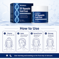Crème visage à l'oligopeptide EGF WANXI Private Label 50ml, hydratante, réparatrice, lissante, ensemble de soins de la peau OEM/ODM/ODM