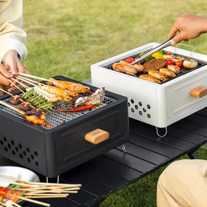 Ensemble de barbecue portable en métal comprenant un barbecue au charbon de bois, une bouilloire à thé et un four à <span class=keywords><strong>kebab</strong></span> pour la maison, la cour ou le camping en plein air - Product Image 6
