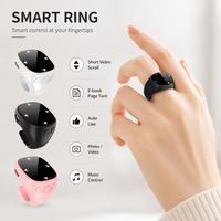 Smarter Ring Kabelloser Seitenumblätterer Touchscreen Fernbedienung für Kurzvideos Tragbarer Finger-Controller Kompatibel 24 Stunden Nutzbar