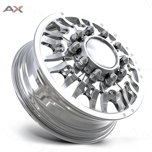 Jantes forgées de 22 pouces 22x8.25 24x8.25 26x8.25 8x170 8x210 polies miroir pour Ford F350 Chevy Silverado 3500 DRW - Product Image 1