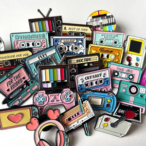 亜鉛合金製のオリジナル可愛いブローチ、メタルピン、デザインロゴ入り、ソフト/ハードエナメルピン、バッジ、襟章、企業・ビジネスギフトに最適 - Product Image 2