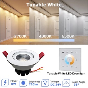 Benory 24V 8W DALI DALI DALI KNX Loxone Tree PWM CASAMBI Control4 Tuya Wifi 2000-6000K Dual White Smart Home incasso Spot Led - Product Image 2