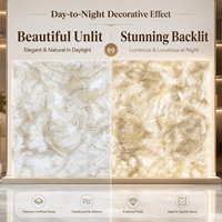 Panneau mural en PVC imitation marbre, translucide blanc, ignifuge, découpable sur mesure, rétroéclairé, pour la décoration murale intérieure