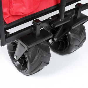 Tianyu Heavy-Duty Chrome Plated Folding Outdoor Picnic Hand <b>Trolley</b> with <b>4</b> <b>Wheels</b> Wear-Resistant for Beach or Utility Use - Product Image 4