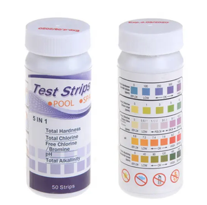 Tiras Reactivas 5 en 1 <span class=keywords><strong>para</strong></span> Piscinas y Spas, 50 Unidades, Resultados Rápidos, Dureza Total, <span class=keywords><strong>Cloro</strong></span> Libre/Bromo, pH 6.2-8.4 - Product Image 3
