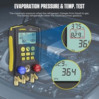 Factory Price LM120 Refrigeration Digital Manifold Meter HVAC Vacuum Pressure Temperature Tester Leak Digital Manifold Gauge