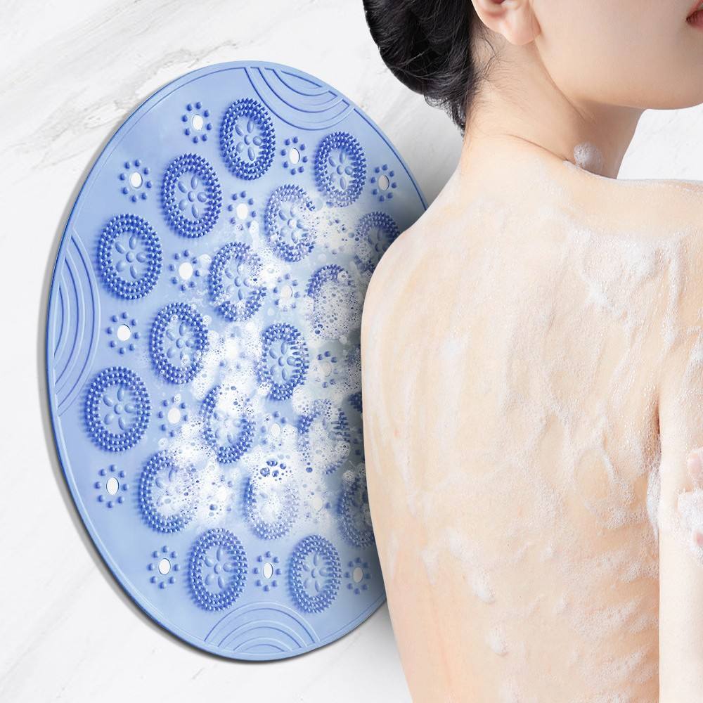 แปรงขนสั้นสีฟ้า [วัสดุซิลิโคนเป็นมิตรกับสิ่งแวดล้อม]