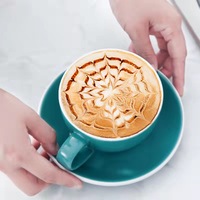 Vente en gros 350ml tasse à café en céramique noire avec soucoupe ensemble logo personnalisé tasses Latte Cappuccino tasses à thé et soucoupe pour thé café