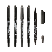 Marqueur permanent à double pointe 0,5/1 mm, noir, imperméable, séchage rapide, pour papier, 120 stylos, pour peinture artistique, pointe ultra-fine, à l'huile, vente en gros