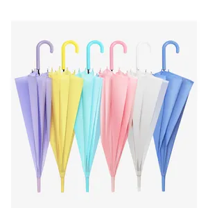 Factory Wholesale Custom Logo Color Kids and Adult Umbrella Transparent with Printing Outdoor Umbrellas for Promotion