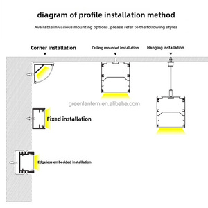 Rail lumineux LED 1510MM, 100CM, aluminium argenté noir avec couvercle en PC, canal pour bande LED 12MM, profilé lumineux linéaire LED - Product Image 3
