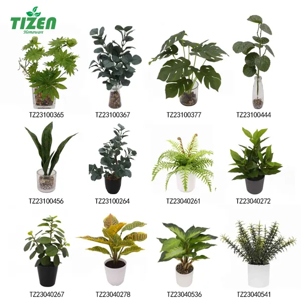 Tizen usine prix simulation plante bonsaï plante verte artificielle vente en gros de plantes vertes artificielles pour intérieur extérieur