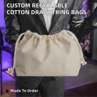 Pochette à cordon en coton naturel écologique Emballage Sac à riz Sac à bijoux imprimé avec logo
