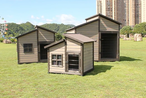 Nhà Sản Xuất Sang Trọng Ngoài Trời Rắn Gỗ Phổ <span class=keywords><strong>Dog</strong></span> Kennel Không Thấm Nước Con Chó Lồng Biệt Thự Thêm Lớn Con Chó Nhà Đồ Nội Thất - Product Image 6