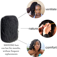Capelli Umani Afro Kinky in Bulk per Dreadlocks, Extension Afro Kinky Twist per Intrecciare, Trecce Twist, Capelli Kinky per Intrecciare