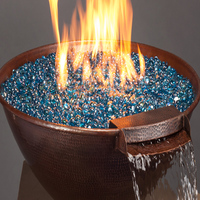 Bassin à feu en acier Corten avec fonction aquatique pour la décoration et le chauffage extérieur de la maison et du jardin