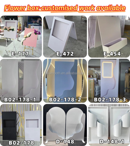 Smooth <b>Wedding</b> Decoration Event Decor 8ft Tall PVC Acrylic <b>Wedding</b> Photo Wall Welcome Sign Backdrop With Light Flowers <b>Box</b> - Product Image 4