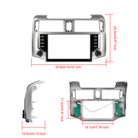 Podofo 2 Din 9 pouces Android pour voiture 4+64G CarPlay sans fil Android Auto pour Toyota 4 Runner 2010-2020 Autoradio Personnalisation