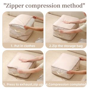 Household Saving Space Compression Organizer Bag Quilt Jacket Clothes Storage Bag for Student Travel - Product Image 6