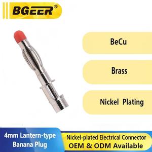 Connettore a Banana da 4mm con Guaina in Rame Puro Nichelato, Terminale Metallico per Cablaggio, Accessorio per Prese - Product Image 3