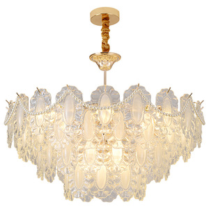 Lámpara de Techo Estilo Francés, Redonda, con Luz LED, Base para Bombilla E27, de Una Sola Cabeza, para Sala de Estar, Dormitorio - Product Image 2